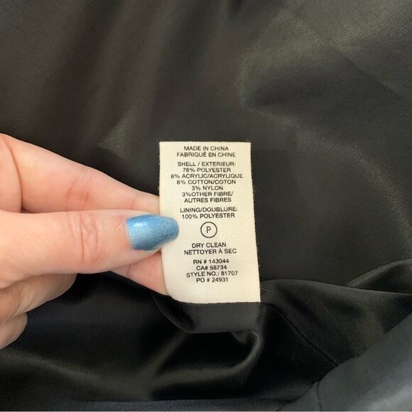 Avec Les Filles Brushed Plaid Bone & Black Oversized Button Up Coat Jacket M - Picture 7 of 11